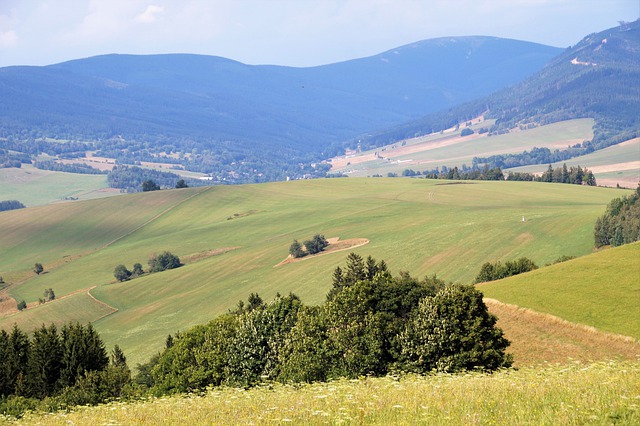 horský terén v Dolní Moravě