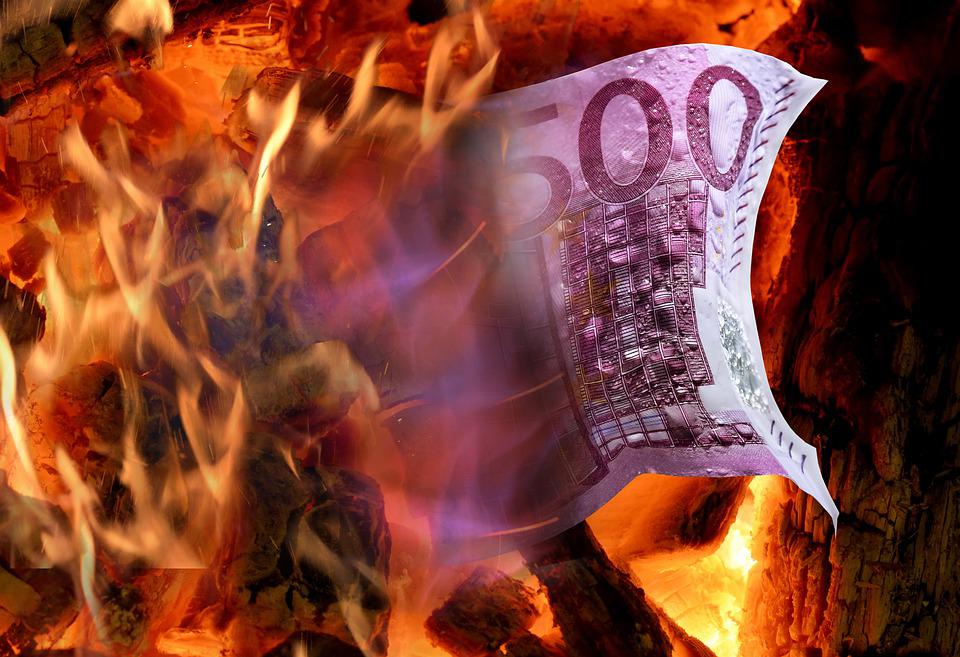 hořící eura